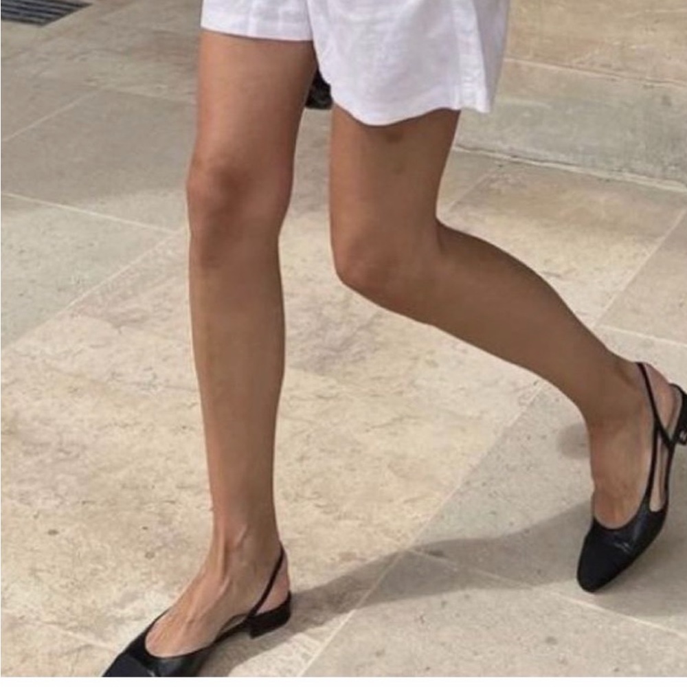 Chanel flat sling backs